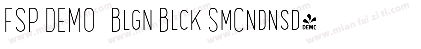FSP DEMO   Blgn Blck SmCndnsd字体转换